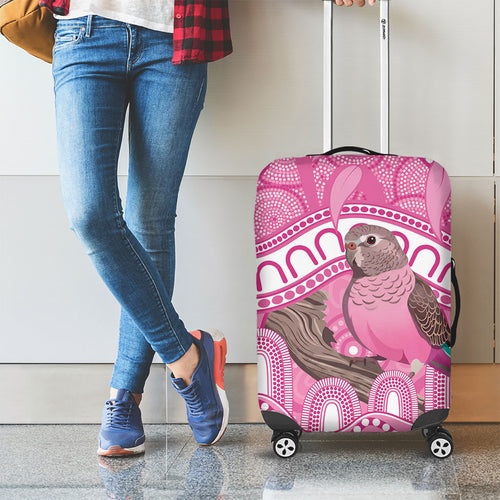 Indigenous Australia Bourkie Luggage Cover Aussie Bourke's Parrot Aboriginal Art