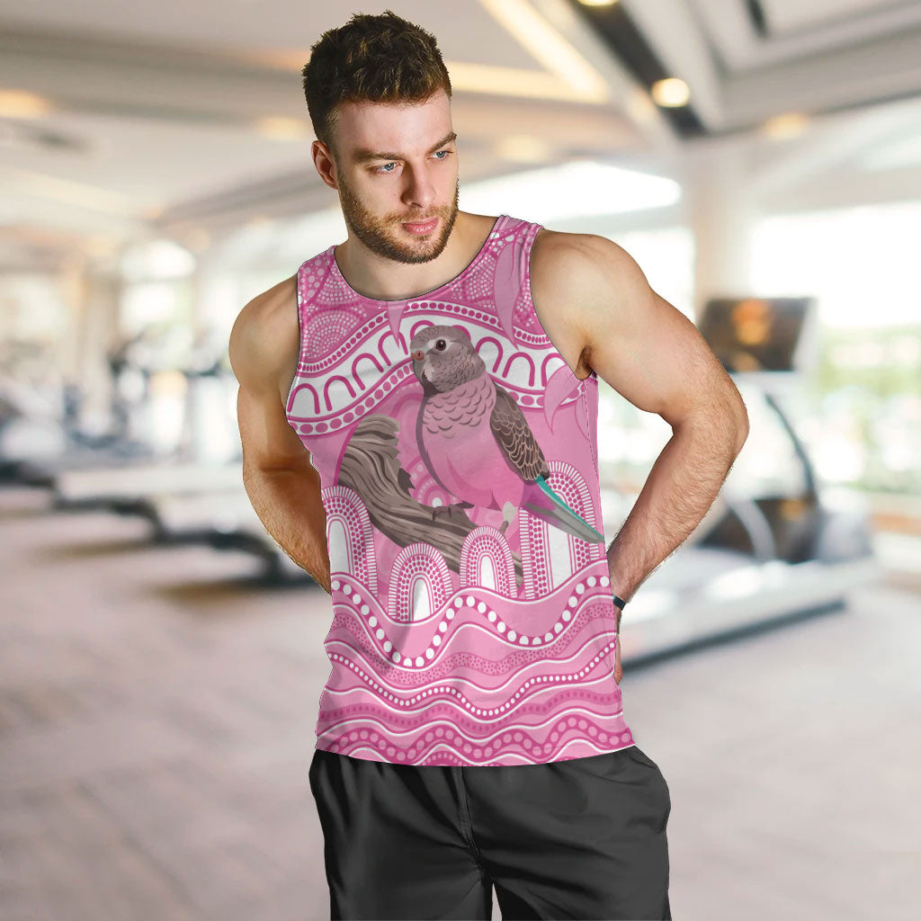 Indigenous Australia Bourkie Men Tank Top Aussie Bourke's Parrot Aboriginal Art