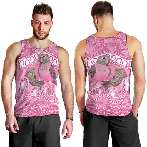 Indigenous Australia Bourkie Men Tank Top Aussie Bourke's Parrot Aboriginal Art