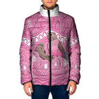 Indigenous Australia Bourkie Padded Jacket Aussie Bourke's Parrot Aboriginal Art