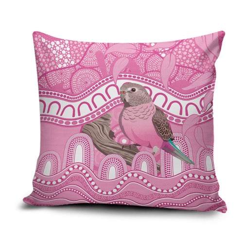 Indigenous Australia Bourkie Pillow Cover Aussie Bourke's Parrot Aboriginal Art