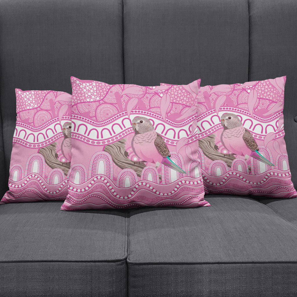 Indigenous Australia Bourkie Pillow Cover Aussie Bourke's Parrot Aboriginal Art