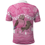 Indigenous Australia Bourkie Polo Shirt Aussie Bourke's Parrot Aboriginal Art