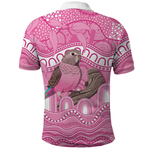 Indigenous Australia Bourkie Polo Shirt Aussie Bourke's Parrot Aboriginal Art