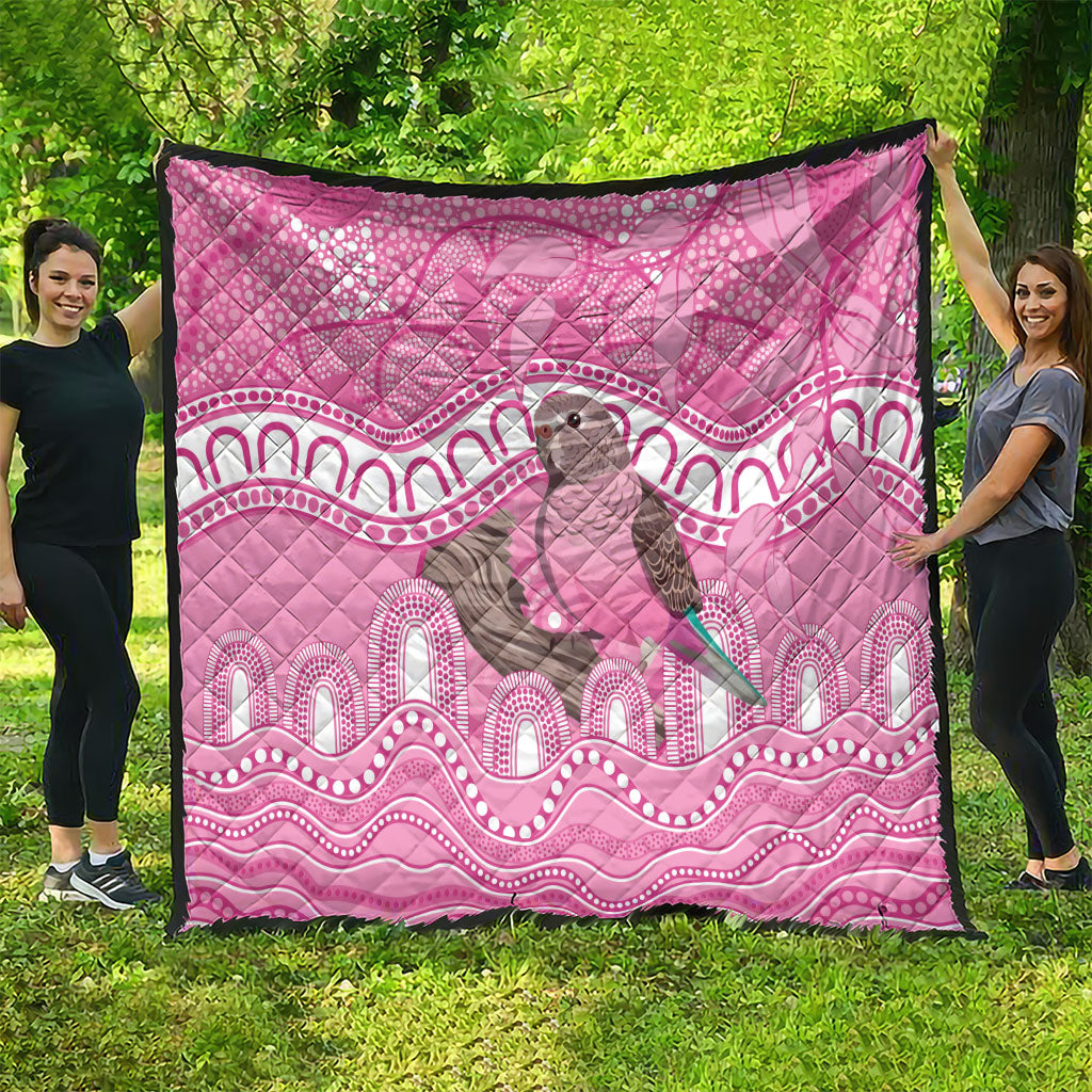 Indigenous Australia Bourkie Quilt Aussie Bourke's Parrot Aboriginal Art