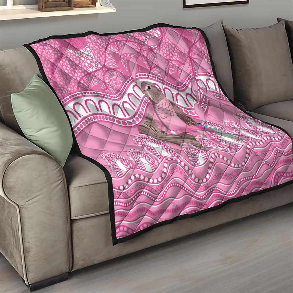 Indigenous Australia Bourkie Quilt Aussie Bourke's Parrot Aboriginal Art