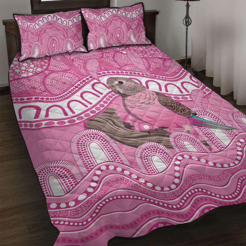 Indigenous Australia Bourkie Quilt Bed Set Aussie Bourke's Parrot Aboriginal Art