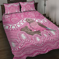 Indigenous Australia Bourkie Quilt Bed Set Aussie Bourke's Parrot Aboriginal Art
