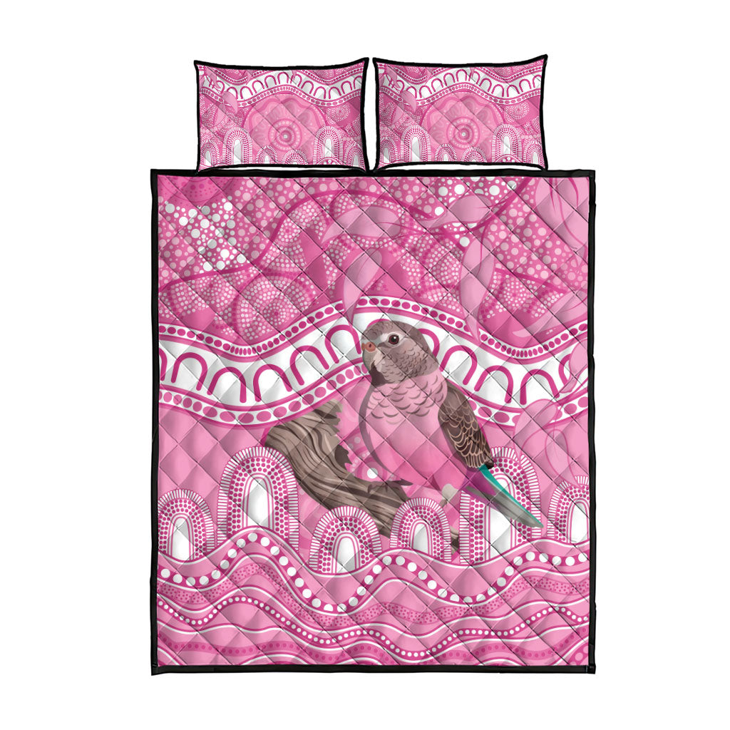 Indigenous Australia Bourkie Quilt Bed Set Aussie Bourke's Parrot Aboriginal Art