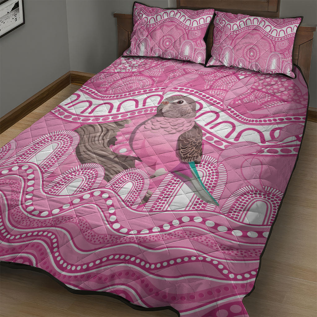 Indigenous Australia Bourkie Quilt Bed Set Aussie Bourke's Parrot Aboriginal Art