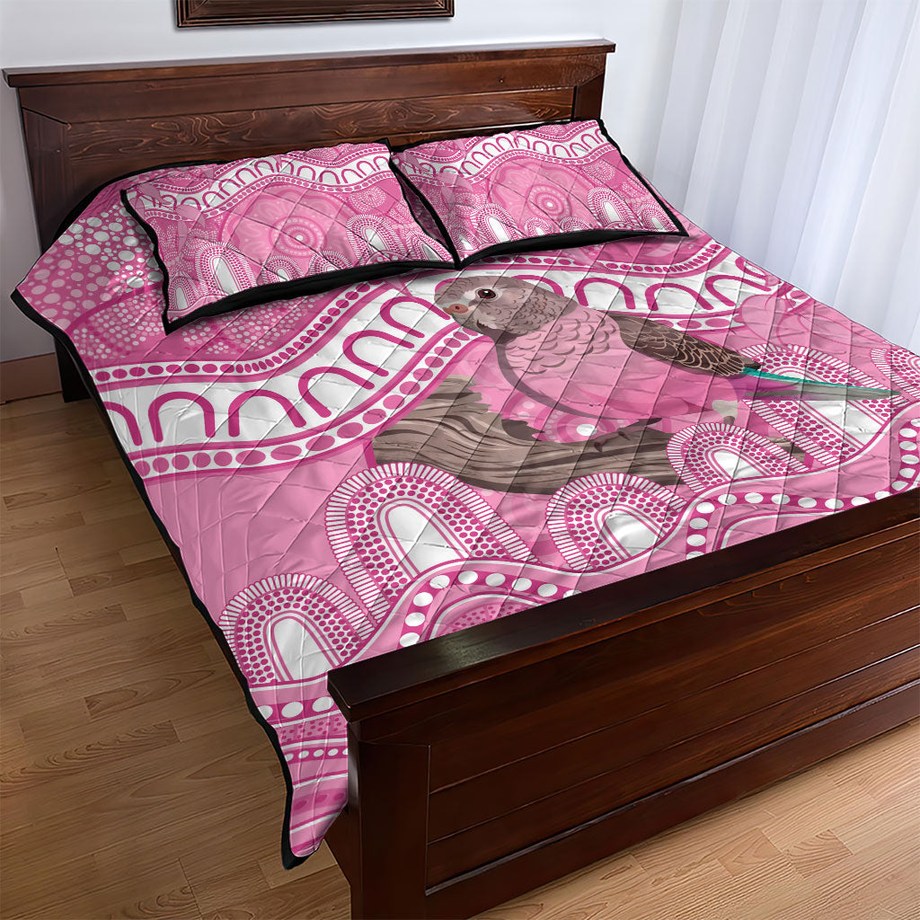 Indigenous Australia Bourkie Quilt Bed Set Aussie Bourke's Parrot Aboriginal Art