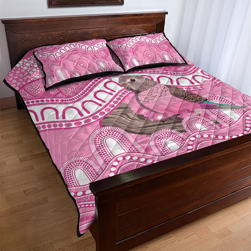 Indigenous Australia Bourkie Quilt Bed Set Aussie Bourke's Parrot Aboriginal Art