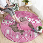Indigenous Australia Bourkie Round Carpet Aussie Bourke's Parrot Aboriginal Art