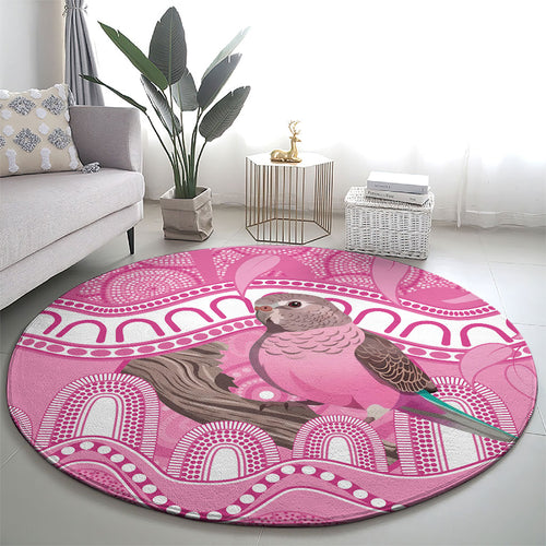 Indigenous Australia Bourkie Round Carpet Aussie Bourke's Parrot Aboriginal Art