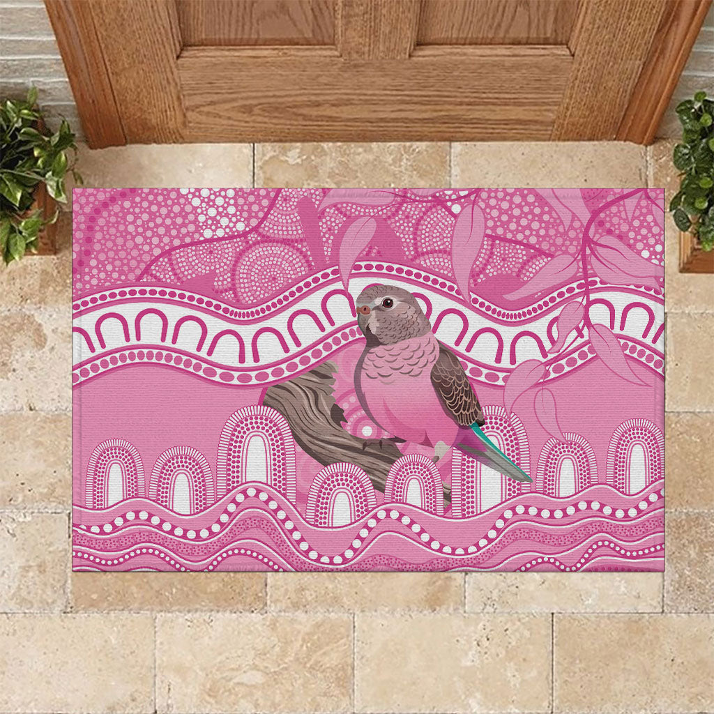 Indigenous Australia Bourkie Rubber Doormat Aussie Bourke's Parrot Aboriginal Art