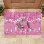 Indigenous Australia Bourkie Rubber Doormat Aussie Bourke's Parrot Aboriginal Art