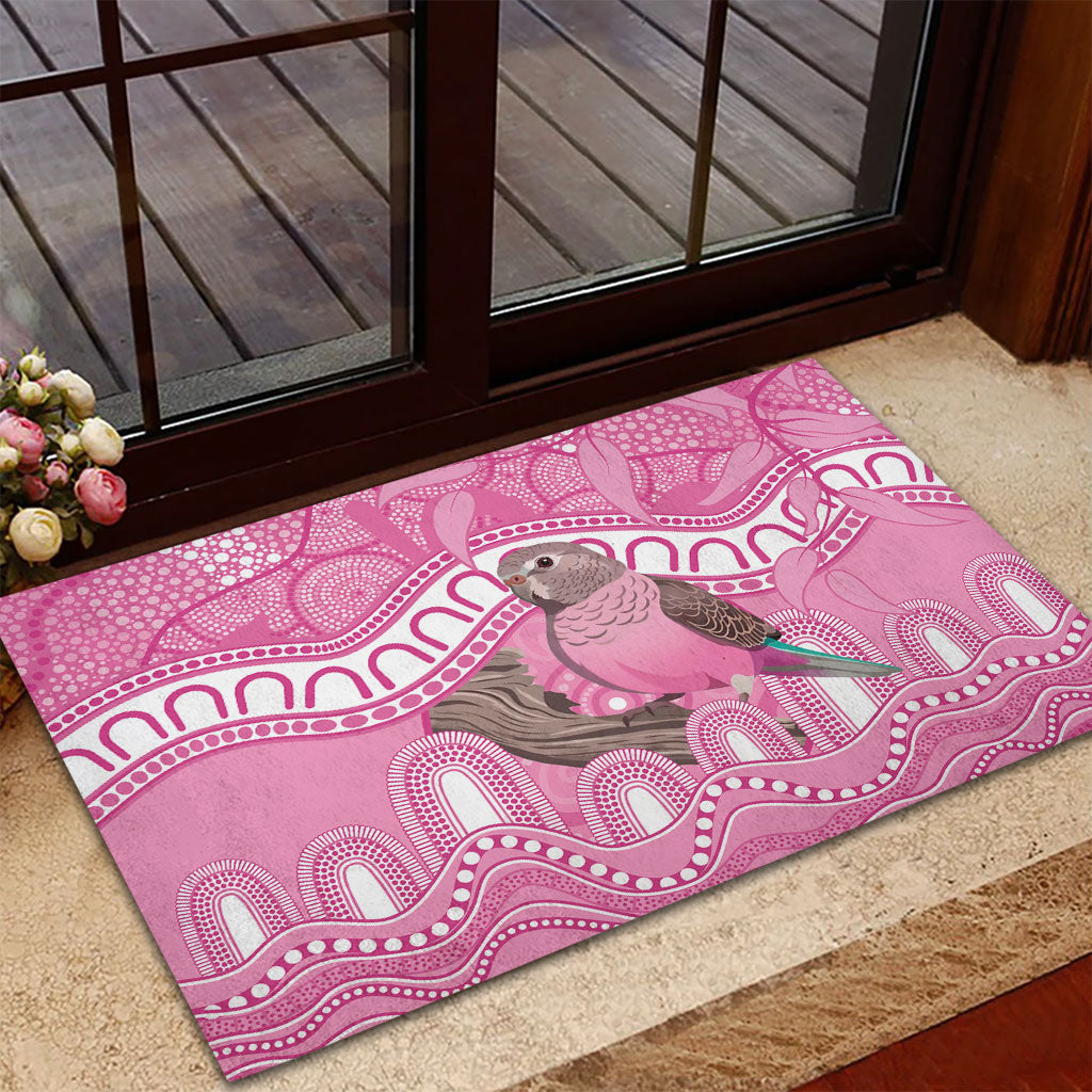 Indigenous Australia Bourkie Rubber Doormat Aussie Bourke's Parrot Aboriginal Art