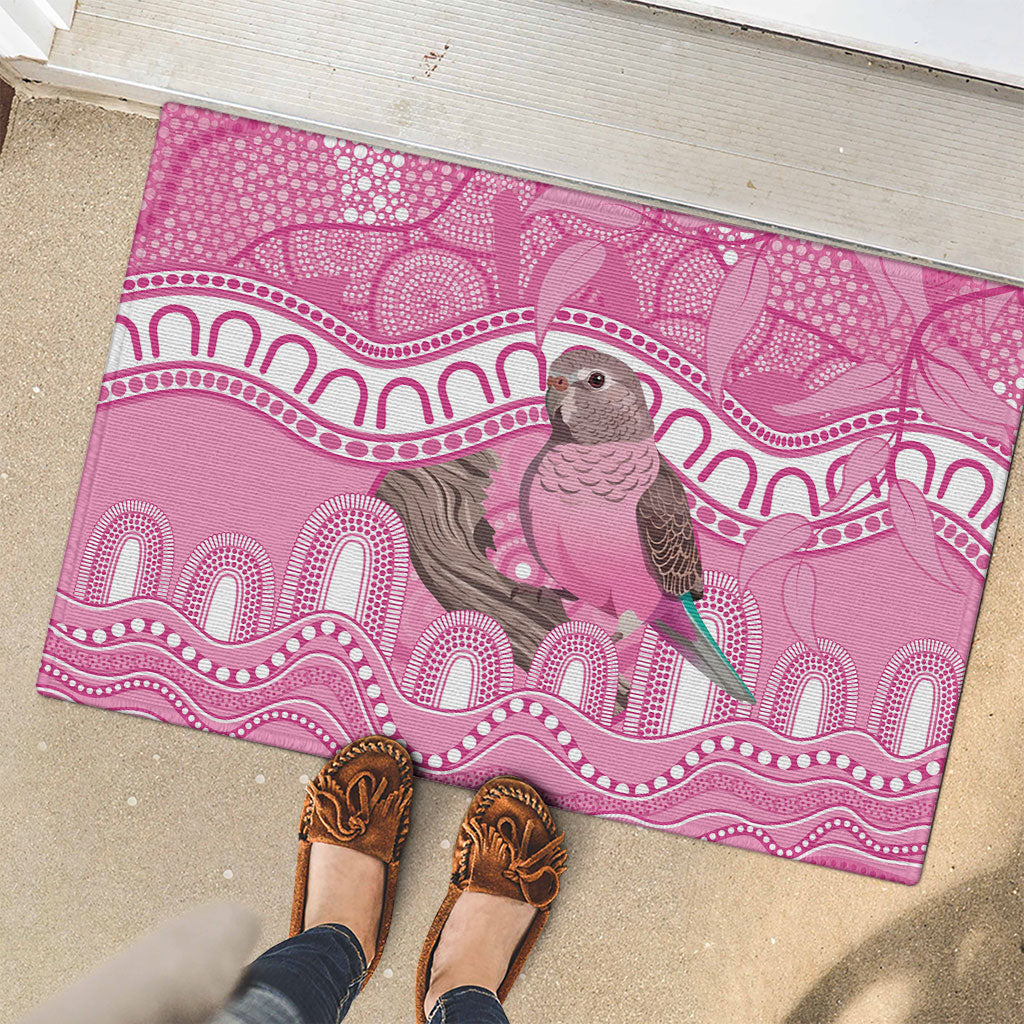 Indigenous Australia Bourkie Rubber Doormat Aussie Bourke's Parrot Aboriginal Art
