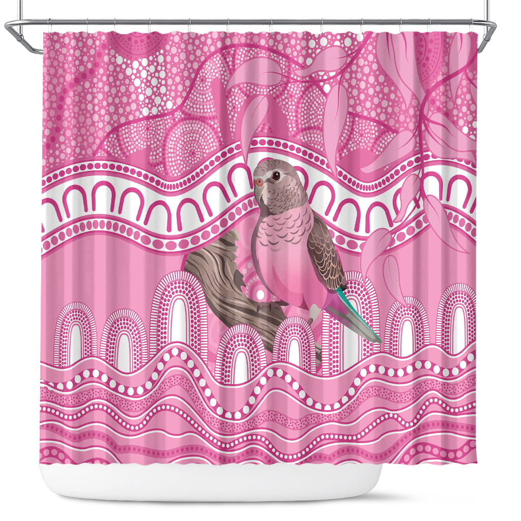 Indigenous Australia Bourkie Shower Curtain Aussie Bourke's Parrot Aboriginal Art