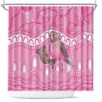 Indigenous Australia Bourkie Shower Curtain Aussie Bourke's Parrot Aboriginal Art