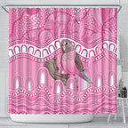Indigenous Australia Bourkie Shower Curtain Aussie Bourke's Parrot Aboriginal Art