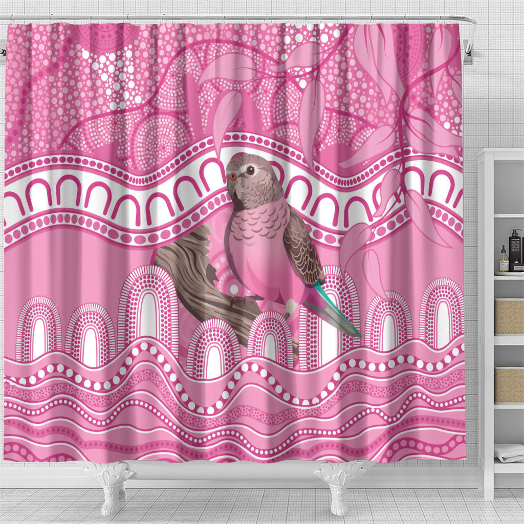 Indigenous Australia Bourkie Shower Curtain Aussie Bourke's Parrot Aboriginal Art