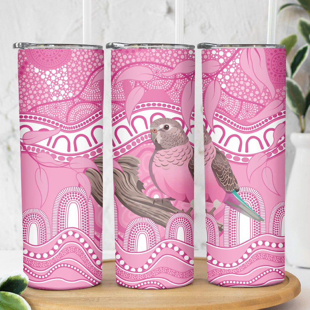 Indigenous Australia Bourkie Skinny Tumbler Aussie Bourke's Parrot Aboriginal Art