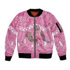Indigenous Australia Bourkie Sleeve Zip Bomber Jacket Aussie Bourke's Parrot Aboriginal Art