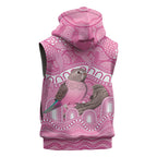 Indigenous Australia Bourkie Sleeveless Hoodie Aussie Bourke's Parrot Aboriginal Art