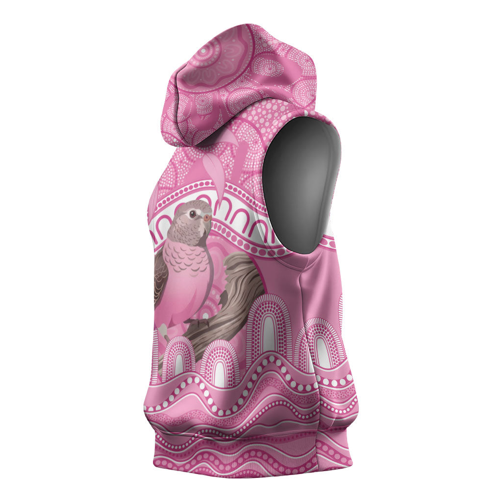Indigenous Australia Bourkie Sleeveless Hoodie Aussie Bourke's Parrot Aboriginal Art
