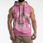 Indigenous Australia Bourkie Sleeveless Hoodie Aussie Bourke's Parrot Aboriginal Art