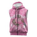 Indigenous Australia Bourkie Sleeveless Zip Hoodie Aussie Bourke's Parrot Aboriginal Art