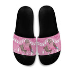 Indigenous Australia Bourkie Slide Sandals Aussie Bourke's Parrot Aboriginal Art