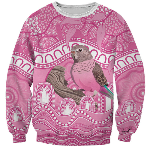 Indigenous Australia Bourkie Sweatshirt Aussie Bourke's Parrot Aboriginal Art