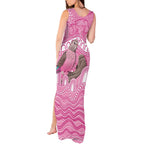 Indigenous Australia Bourkie Tank Maxi Dress Aussie Bourke's Parrot Aboriginal Art