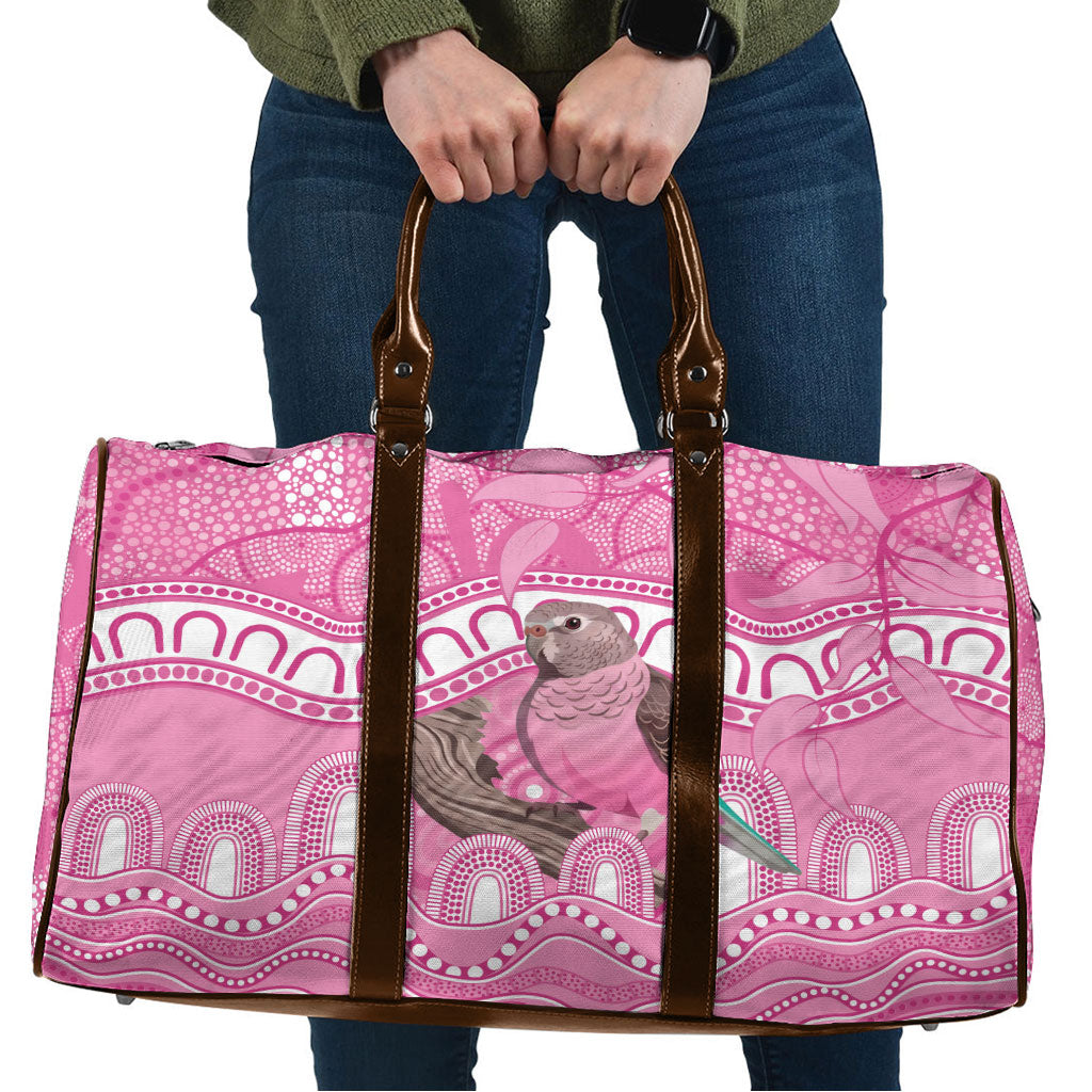 Indigenous Australia Bourkie Travel Bag Aussie Bourke's Parrot Aboriginal Art