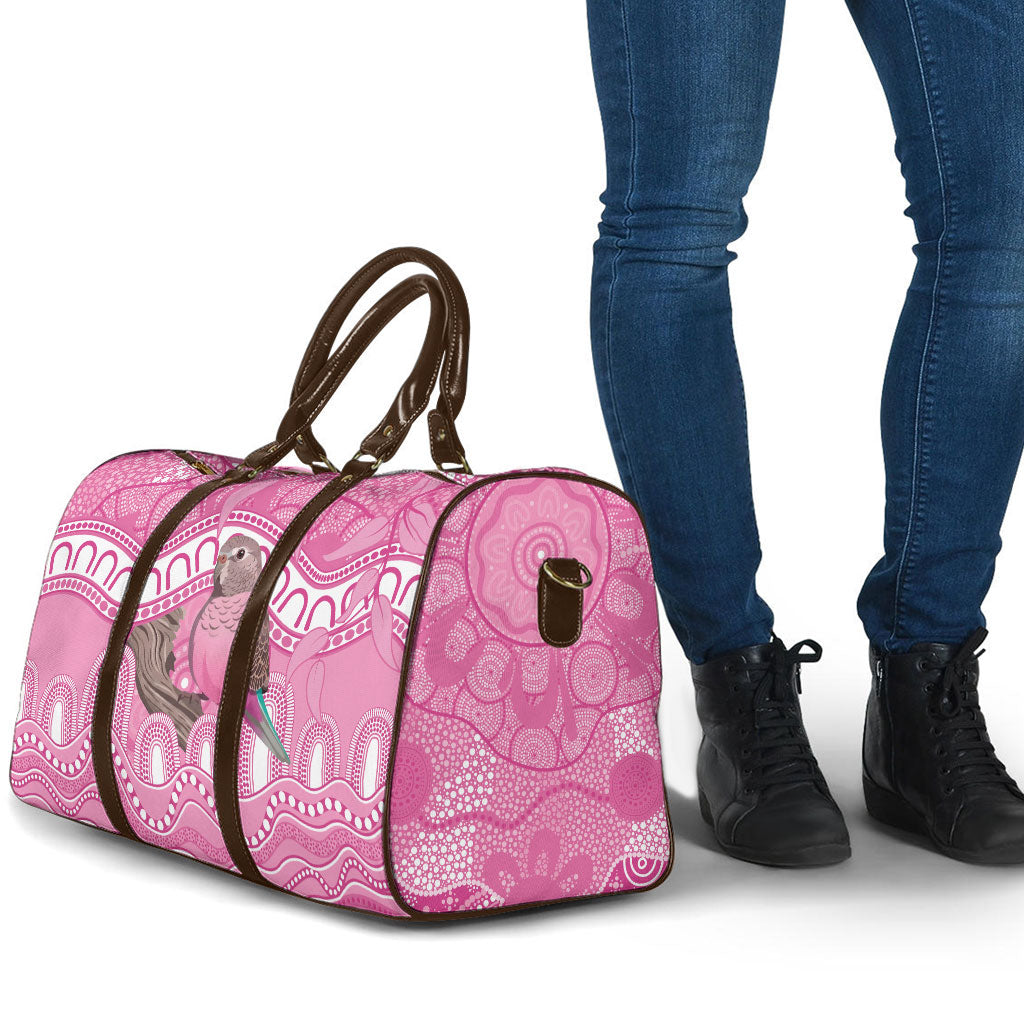 Indigenous Australia Bourkie Travel Bag Aussie Bourke's Parrot Aboriginal Art