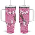 Indigenous Australia Bourkie Tumbler With Handle Aussie Bourke's Parrot Aboriginal Art