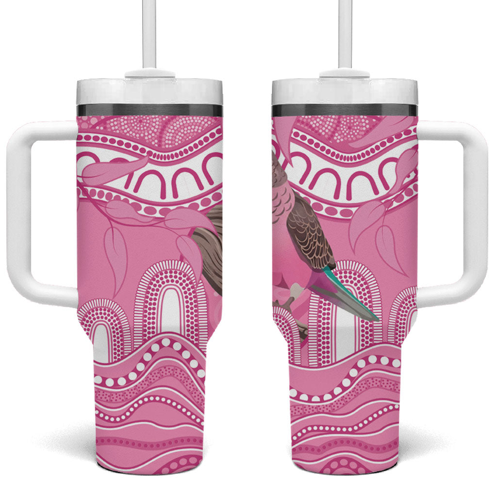 Indigenous Australia Bourkie Tumbler With Handle Aussie Bourke's Parrot Aboriginal Art