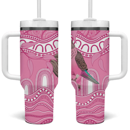 Indigenous Australia Bourkie Tumbler With Handle Aussie Bourke's Parrot Aboriginal Art