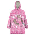 Indigenous Australia Bourkie Wearable Blanket Hoodie Aussie Bourke's Parrot Aboriginal Art