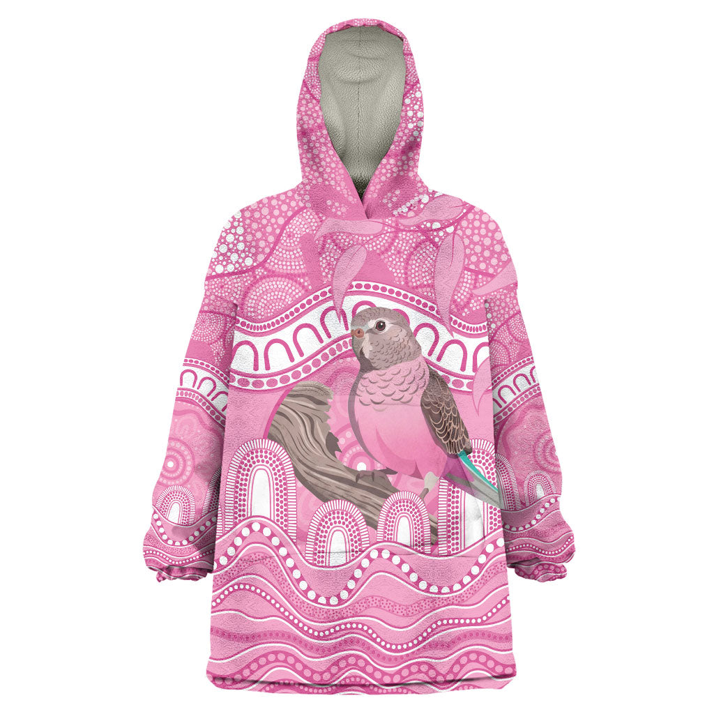 Indigenous Australia Bourkie Wearable Blanket Hoodie Aussie Bourke's Parrot Aboriginal Art