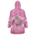 Indigenous Australia Bourkie Wearable Blanket Hoodie Aussie Bourke's Parrot Aboriginal Art