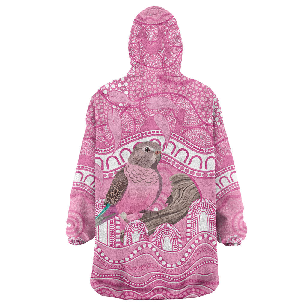 Indigenous Australia Bourkie Wearable Blanket Hoodie Aussie Bourke's Parrot Aboriginal Art