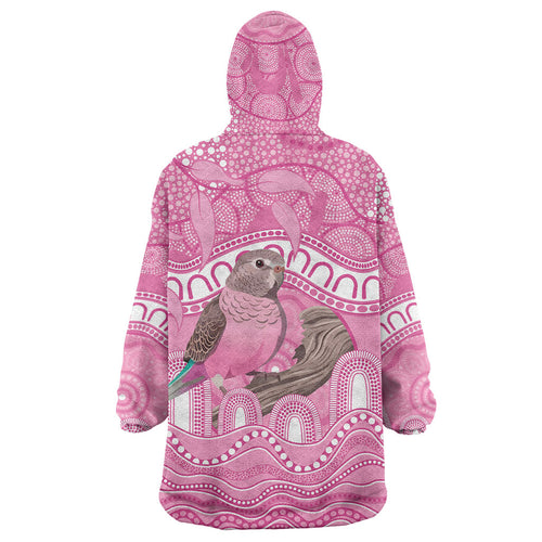 Indigenous Australia Bourkie Wearable Blanket Hoodie Aussie Bourke's Parrot Aboriginal Art
