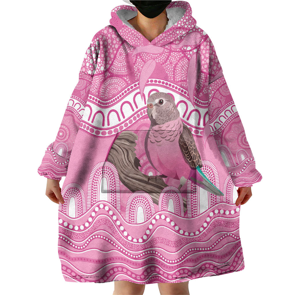 Indigenous Australia Bourkie Wearable Blanket Hoodie Aussie Bourke's Parrot Aboriginal Art
