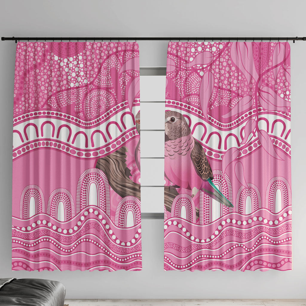 Indigenous Australia Bourkie Window Curtain Aussie Bourke's Parrot Aboriginal Art