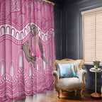 Indigenous Australia Bourkie Window Curtain Aussie Bourke's Parrot Aboriginal Art