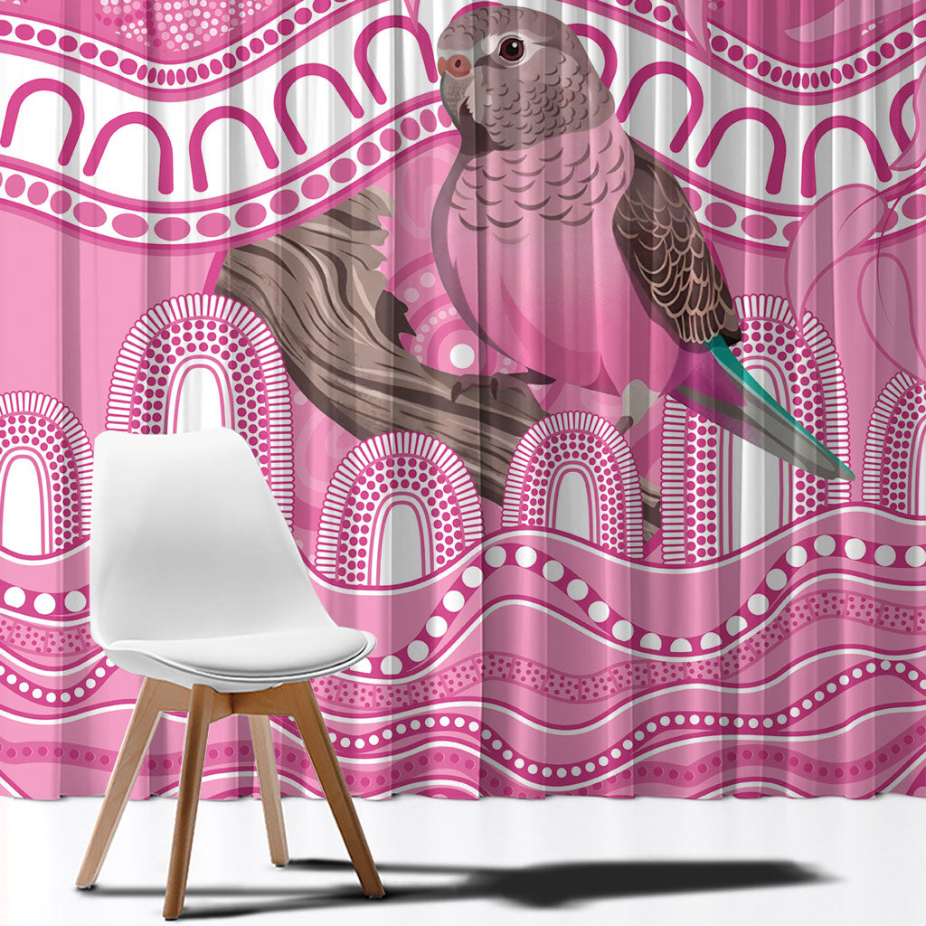 Indigenous Australia Bourkie Window Curtain Aussie Bourke's Parrot Aboriginal Art