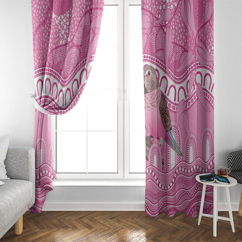 Indigenous Australia Bourkie Window Curtain Aussie Bourke's Parrot Aboriginal Art